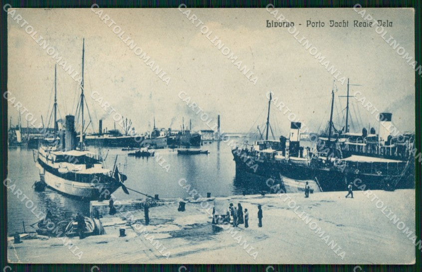 Livorno Città Porto PIEGHINA cartolina WX1680 – fronte