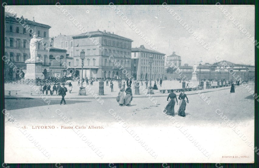 Livorno Città Piazza Carlo Alberto cartolina WX1681 – fronte