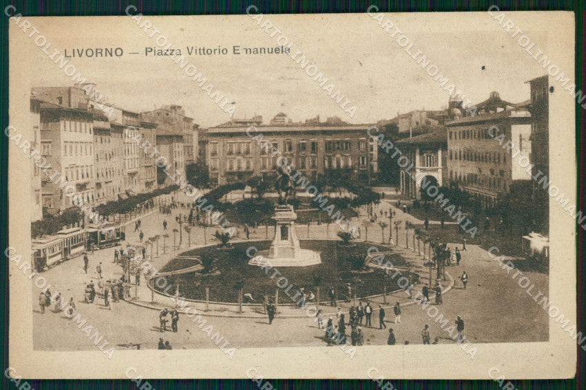 Livorno Città Piazza Vittorio Emanuele cartolina WX1684 – fronte