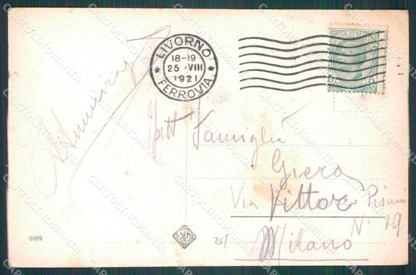 Livorno Città Piazza Vittorio Emanuele cartolina WX1684 – retro