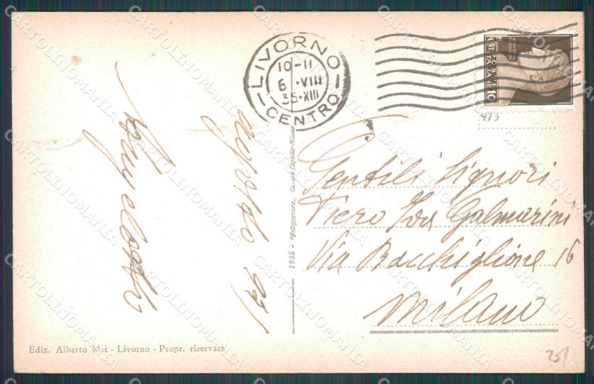 Livorno Città Terrazza Ciano Padiglione della Musica cartolina WX1686 – retro