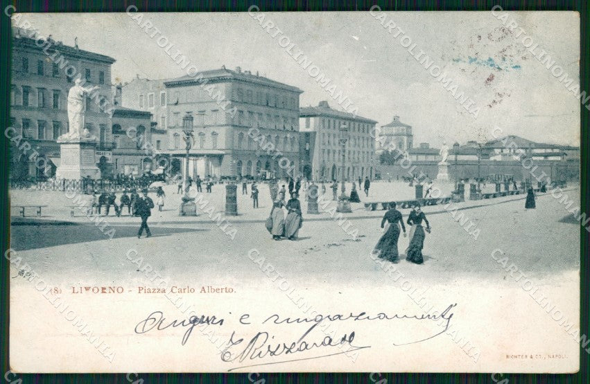 Livorno Città Piazza Carlo Alberto cartolina WX1687 – fronte