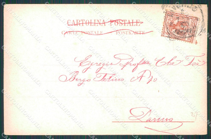 Livorno Città Piazza Vittorio Emanuele PIEGHINA cartolina WX1688 – retro