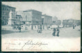 Livorno Città Piazza Vittorio Emanuele PIEGHINA cartolina WX1689 – fronte