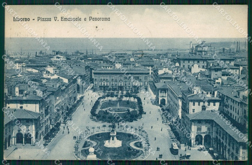 Livorno Città Piazza Vittorio Emanuele cartolina WX1690 – fronte