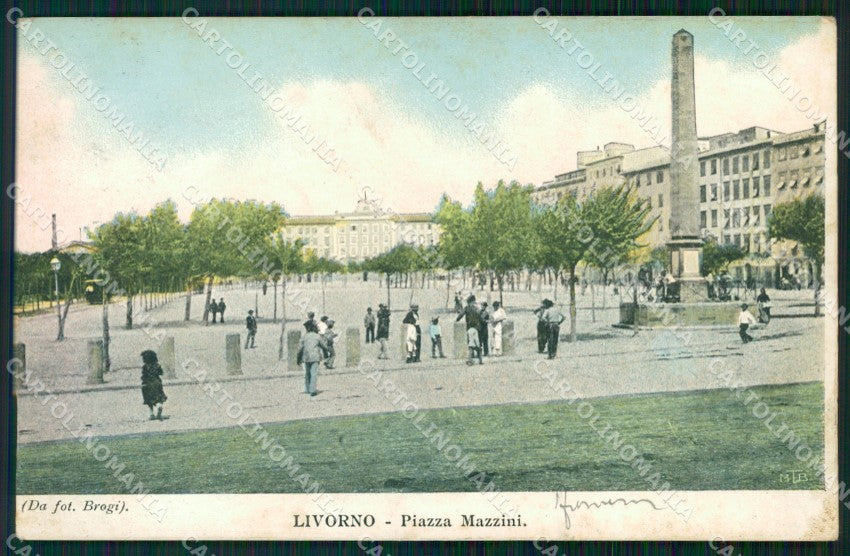 Livorno Città Piazza Mazzini cartolina WX1694 – fronte