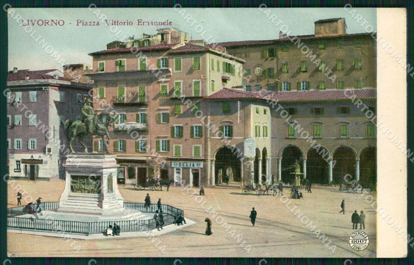 Livorno Città Piazza Vittorio Emanuele Alterocca 6007 cartolina WX1695 – fronte