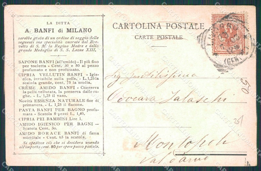 Livorno Città Piazza Cavour cartolina WX1696 – retro