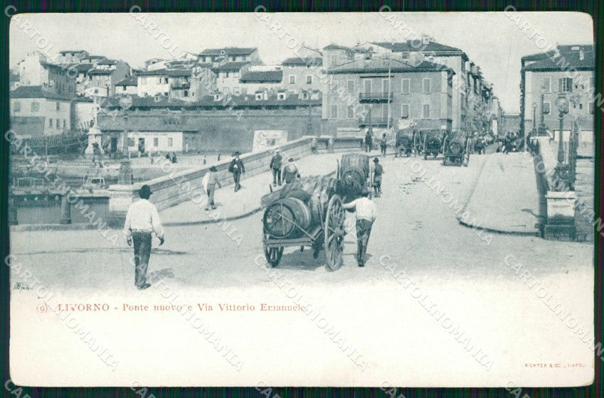 Livorno Città Ponte Nuovo Carretti cartolina WX1702 – fronte