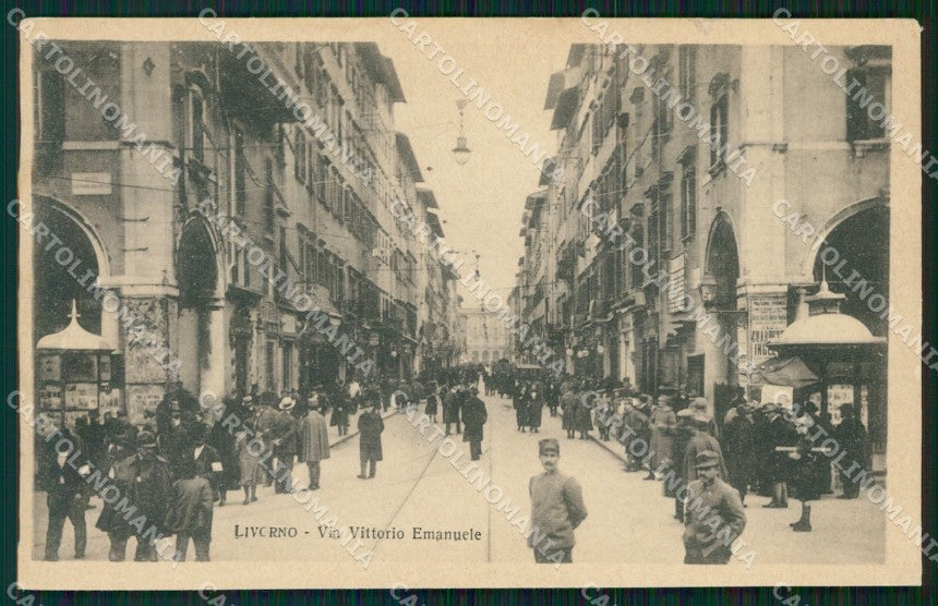 Livorno Città Via Vittorio Emanuele cartolina WX1703 – fronte