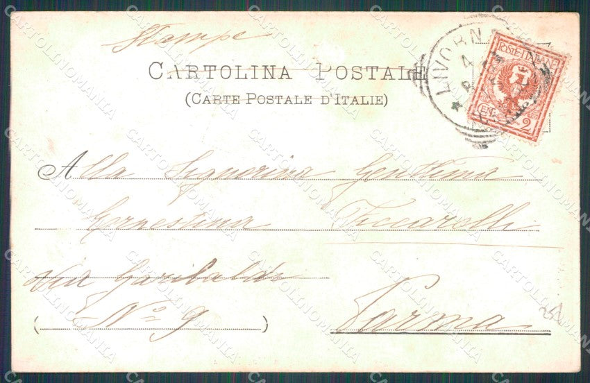 Livorno Città Viale Regina Margherita Carrozze cartolina WX1708 – retro