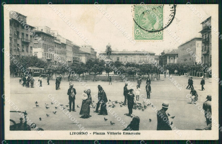 Livorno Città Piazza Vittorio Emanuele Piccioni cartolina WX1717 – fronte