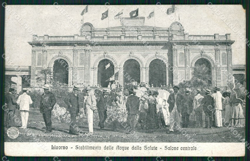 Livorno Città Acque Salute Alterocca 6009 ANGOLINO STRAPPATO cartolina WX1729 – fronte