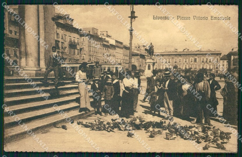 Livorno Città Piazza Vittorio Emanuele Piccioni cartolina WX1732 – fronte