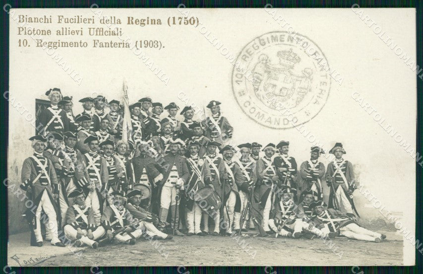 Livorno Città Bianchi Fucilieri della Regina Militari Foto cartolina WX1736 – fronte