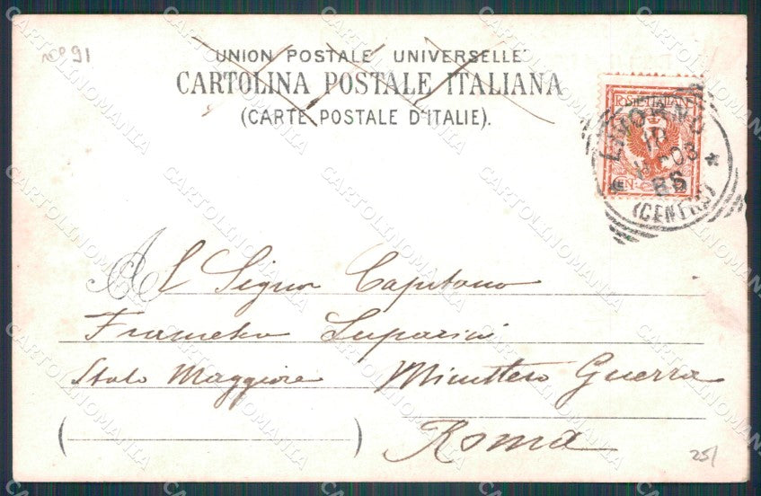 Livorno Città Bianchi Fucilieri Regina Militari ABRASA Foto cartolina WX1737 – retro