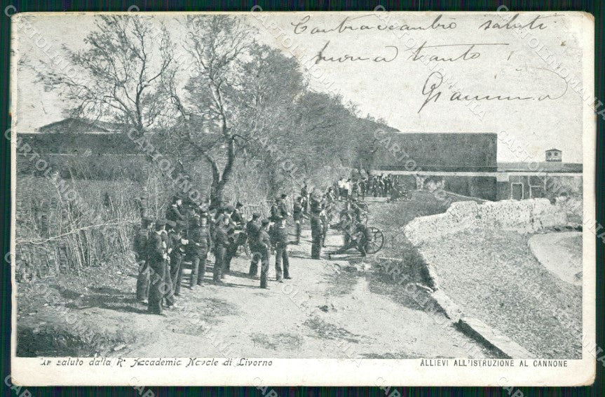 Livorno Città Accademia Navale Militari PIEGHINA cartolina WX1753 – fronte