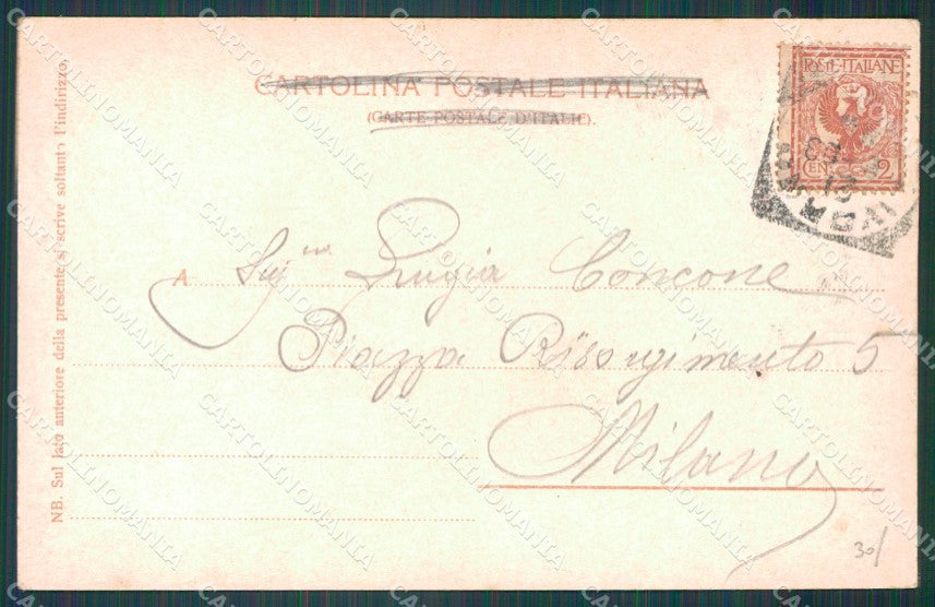 Livorno Città Molo Mediceo cartolina WX1758 – retro