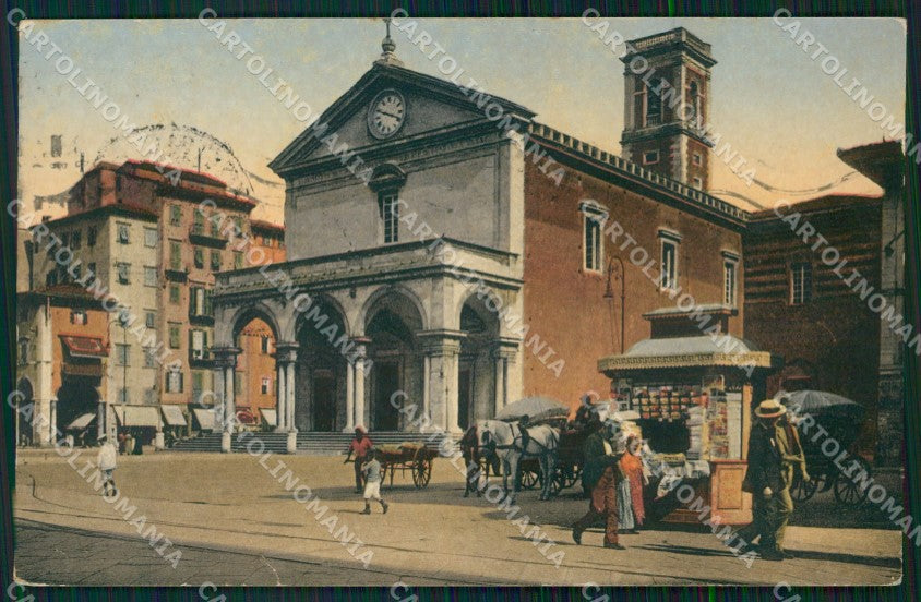 Livorno Città Cattedrale Edicola PIEGA cartolina WX1759 – fronte