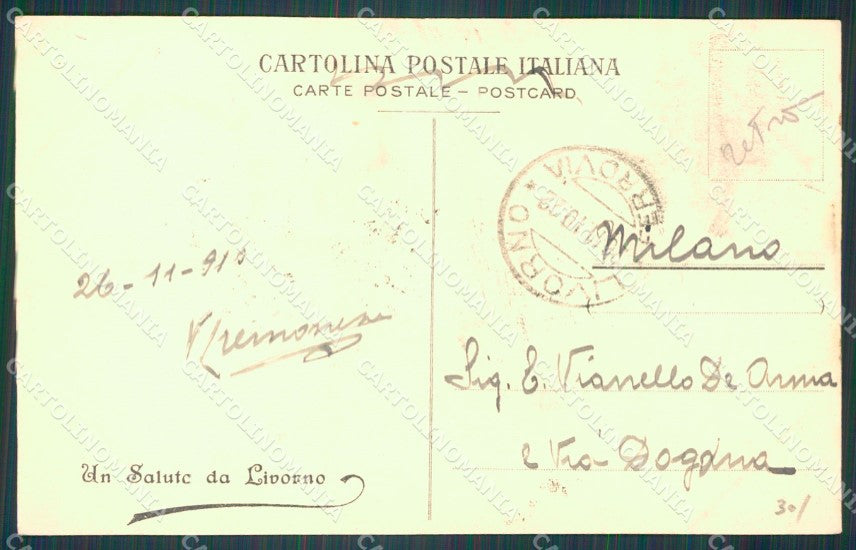 Livorno Città Piazza Vittorio Emanuele cartolina WX1760 – retro