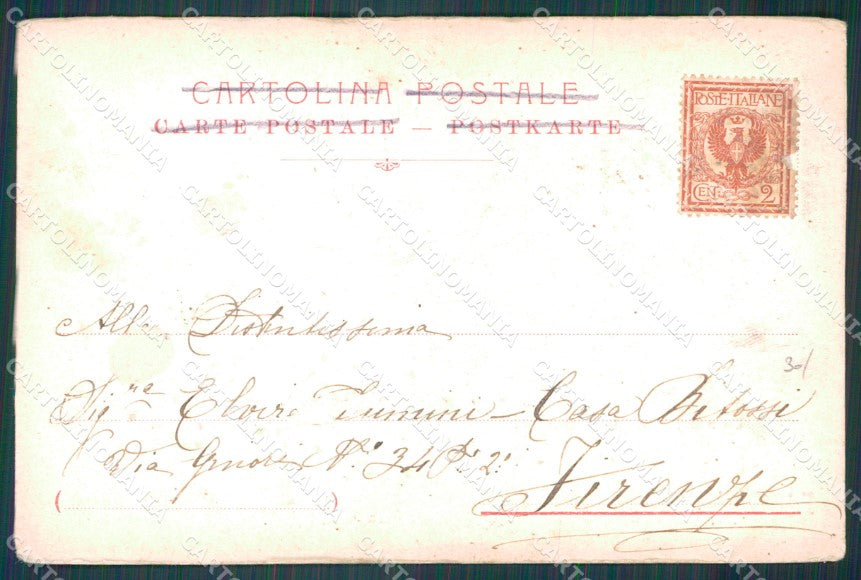 Livorno Città Barriera Regina Margherita ABRASA cartolina WX1761 – retro