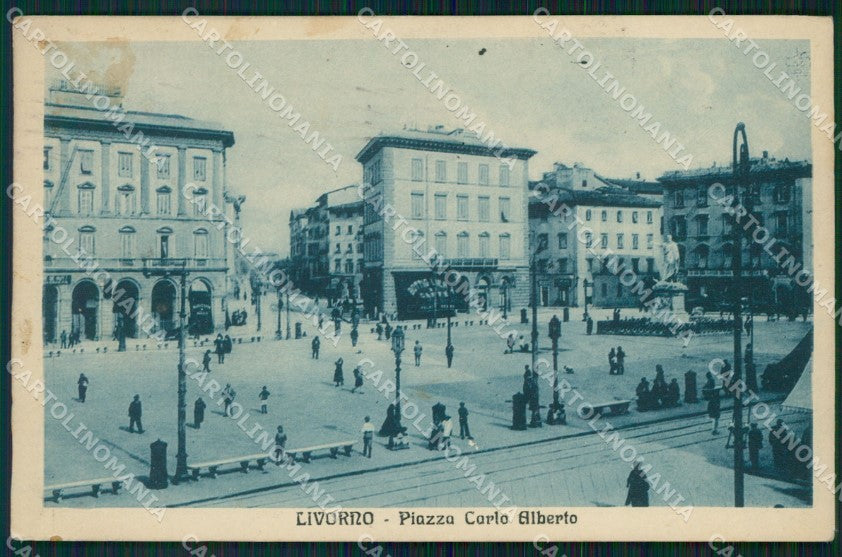 Livorno Città Piazza Carlo Alberto cartolina WX1763 – fronte