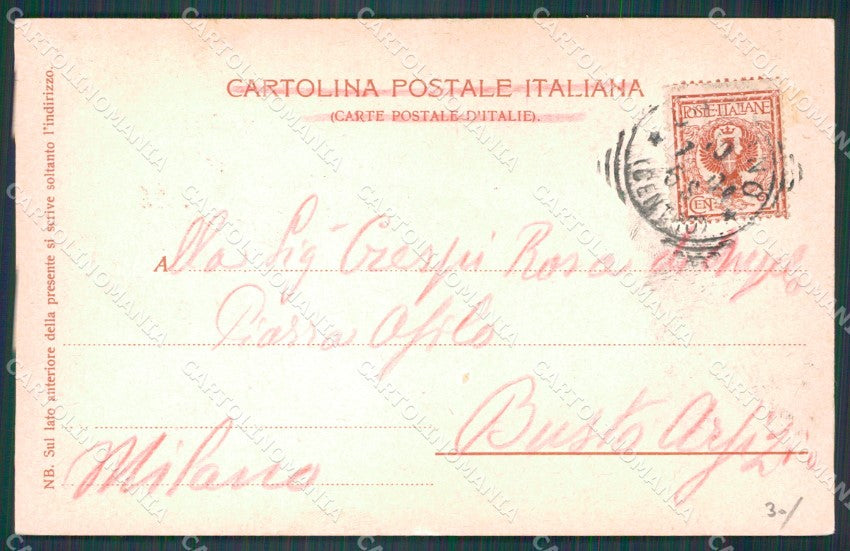 Livorno Città Piazza Carlo Alberto Carrozza cartolina WX1766 – retro