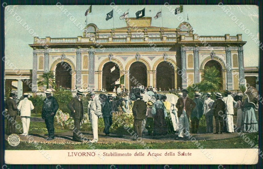 Livorno Città Acque della Salute Alterocca 6009 PIEGHINE cartolina WX1767 – fronte