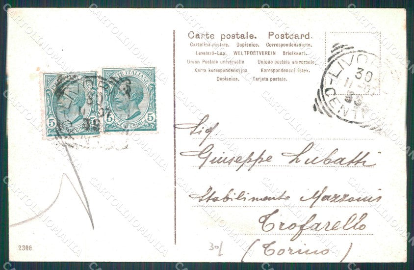Livorno Città Mercato cartolina WX1770 – retro