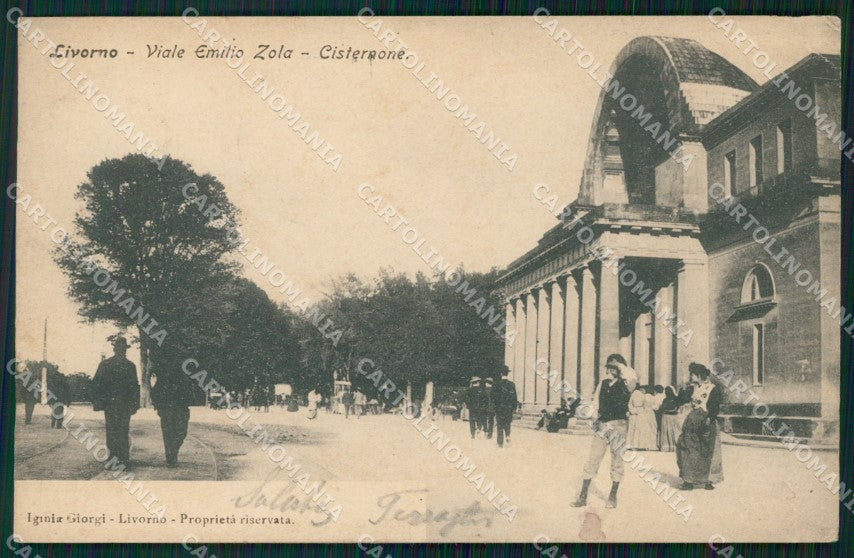 Livorno Città Cisternone PIEGHINA cartolina WX1774 – fronte