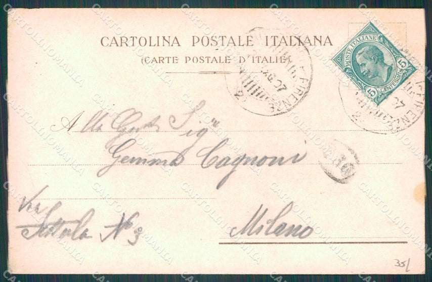 Livorno Città Cisternone PIEGHINA cartolina WX1774 – retro