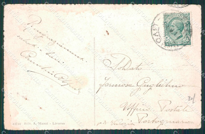 Livorno Città Via Vittorio Emanuele Tram Edicola FORI cartolina WX1784 – retro