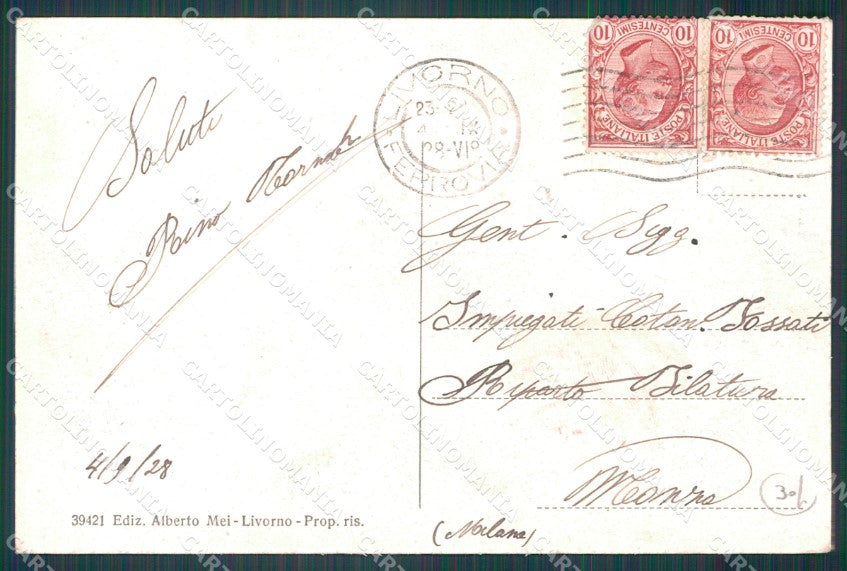Livorno Città Viale Regina Margherita cartolina WX1786 – retro
