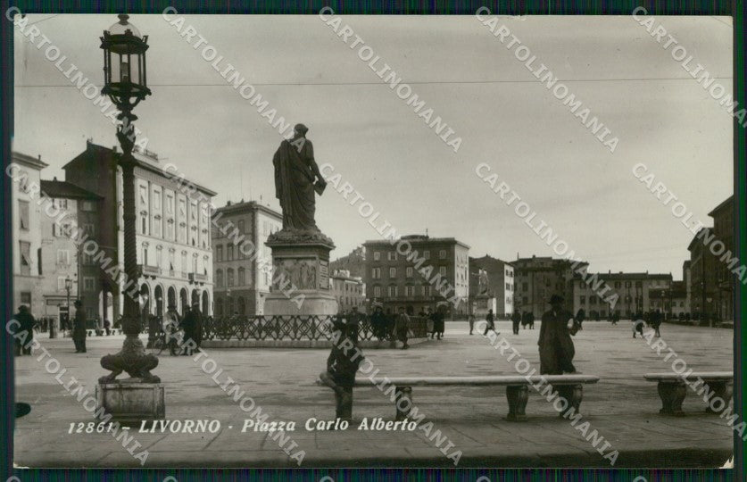 Livorno Città Piazza Carlo Alberto Foto cartolina WX1787 – fronte