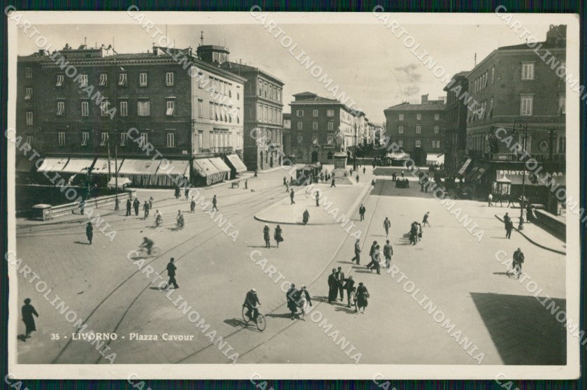 Livorno Città Piazza Cavour Foto cartolina WX1788 – fronte