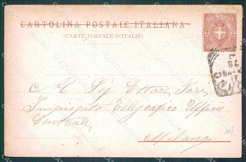Livorno Città Ponte Nuovo Carretti PIEGA cartolina WX1791 – retro