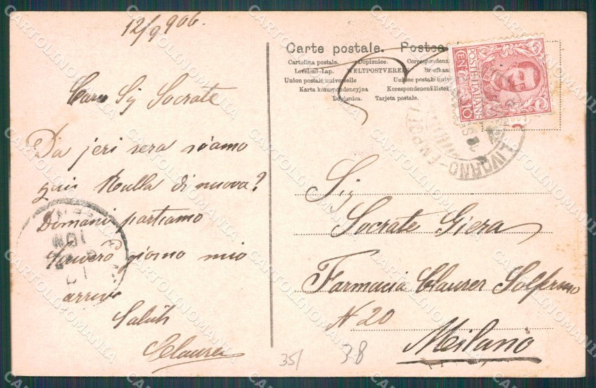 Livorno Città Ponte Nuovo Barche cartolina WX1794 – retro