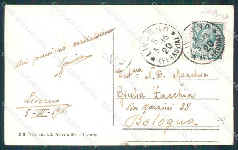 Livorno Città Accademia Navale Militari cartolina WX1795 – retro