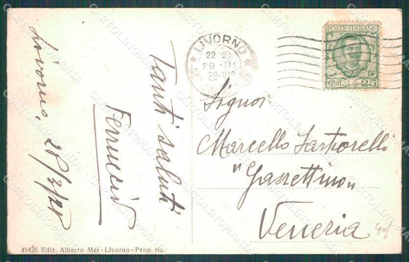 Livorno Città Via Vittorio Emanuele cartolina WX1800 – retro