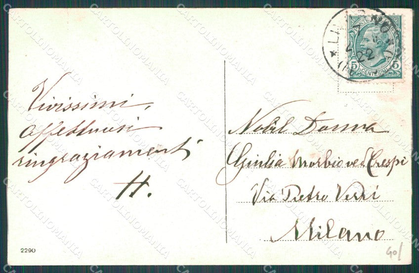 Livorno Città Viale Regina Margherita Carrozze cartolina WX1801 – retro