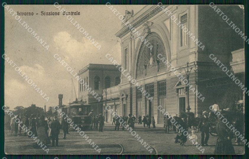 Livorno Città Stazione Tram SCOLLATA cartolina WX1812 – fronte