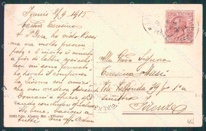 Livorno Città Stazione Tram SCOLLATA cartolina WX1812 – retro