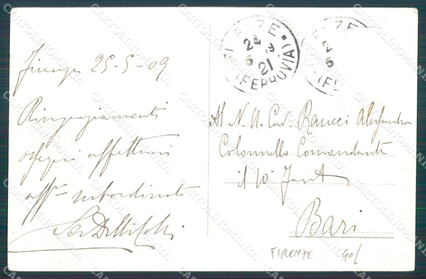 Firenze Città Allievi Ufficiali Medici Militari ABRASA cartolina WX1826 – retro