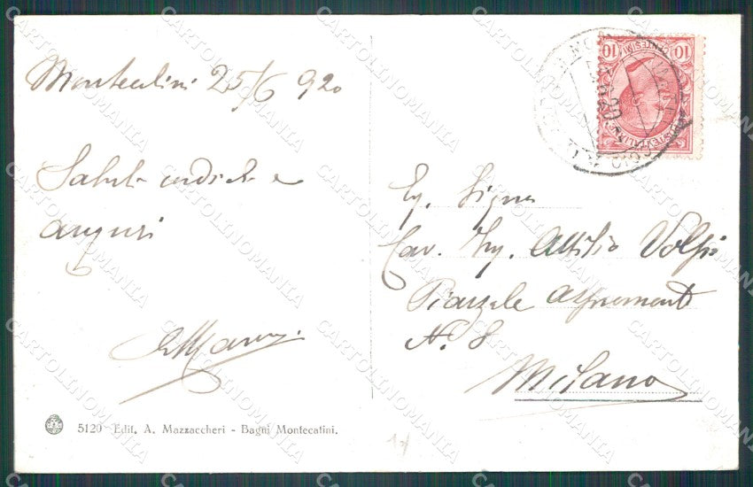Pistoia Montecatini Querceta Hotel cartolina WX1828 – retro