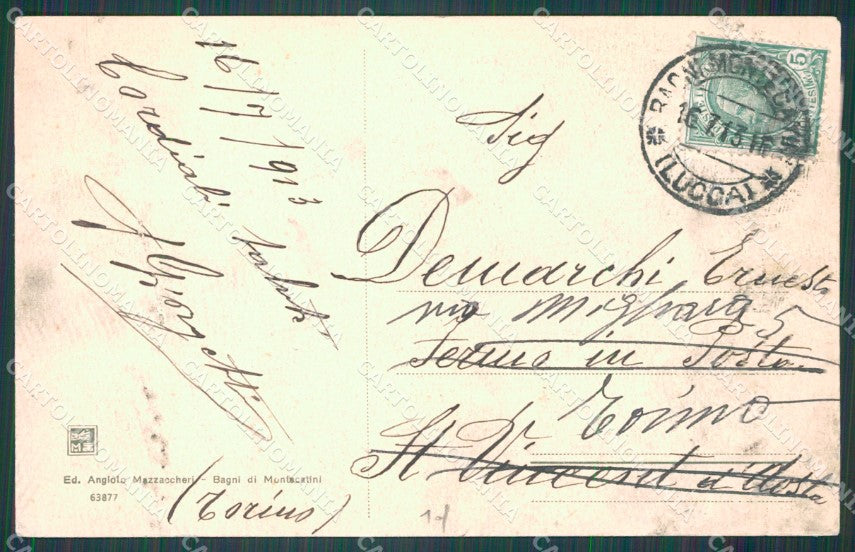 Pistoia Montecatini Terme Leopoldine Carrozza FORO cartolina WX1831 – retro