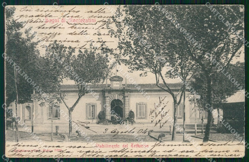 Pistoia Montecatini Stabilimento Tettuccio PIEGHINE cartolina WX1836 – fronte