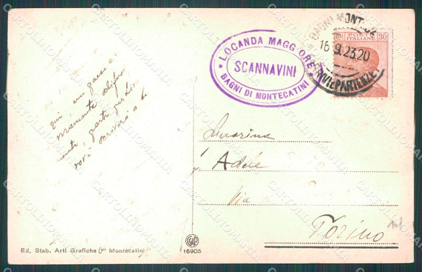 Pistoia Montecatini Teatro cartolina WX1840 – retro