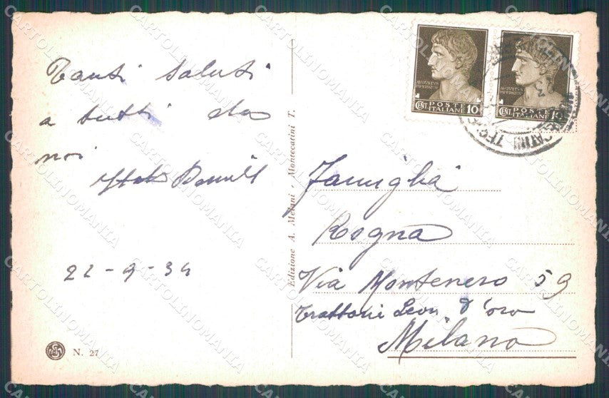 Pistoia Montecatini Stabilimento Tamerici cartolina WX1852 – retro