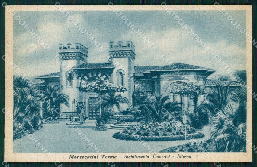 Pistoia Montecatini Stabilimento Tamerici PIEGHINA cartolina WX1854 – fronte