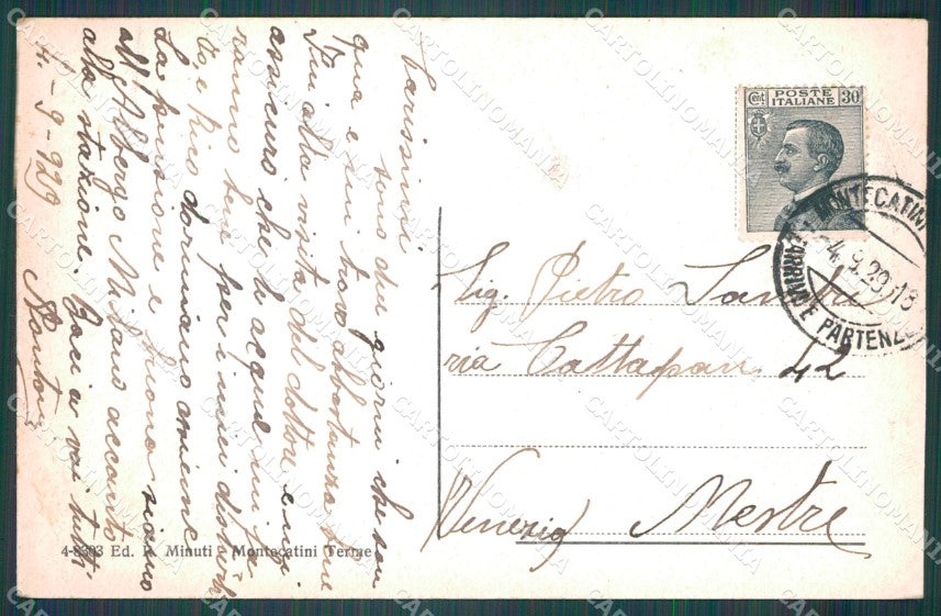 Pistoia Montecatini Stabilimento Tamerici cartolina WX1856 – retro